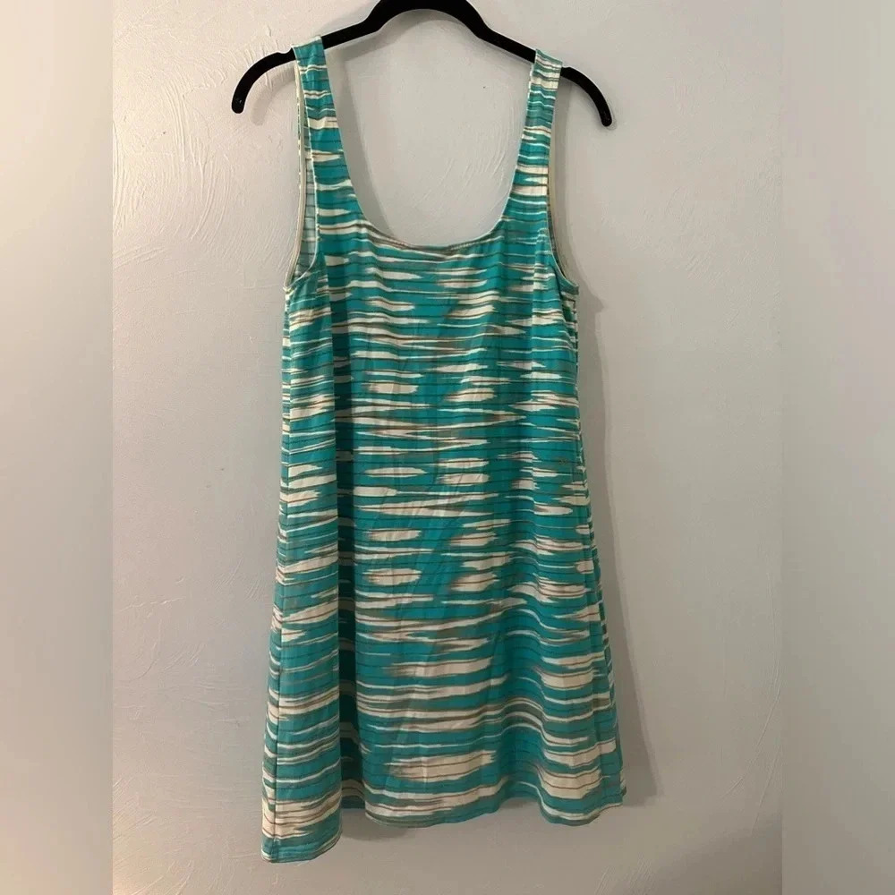 Coco Reef Tank Size Large Sleeveless Stretchy Spandex Metallic Gold Blue Swim